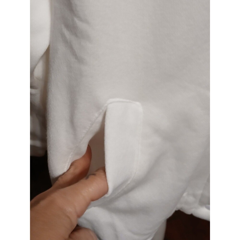 Blair Comfy White Snap button sweater with pockets Large - Picture 8 of 12